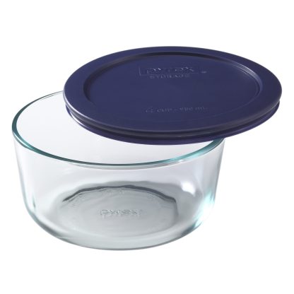 Pyrex Pyrex® Simply Store® 4-cup Glass Food Storage Container with Blue Lid